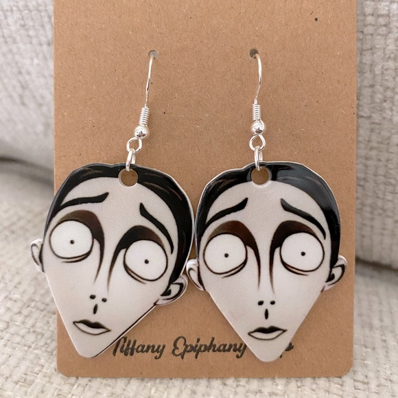 Tim Burton inspired The Corpse Bride Victor Van Dort Earrings NWT - Picture 1 of 4
